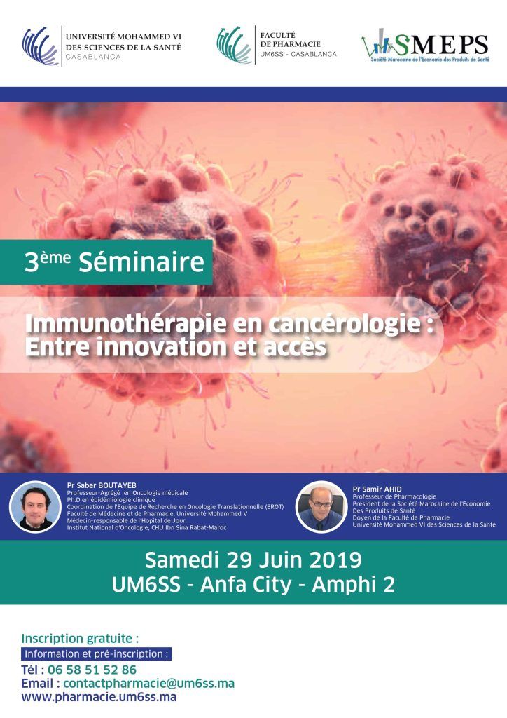 Séminaire Immunothérapie en cancérologie : Entre innovation et accès