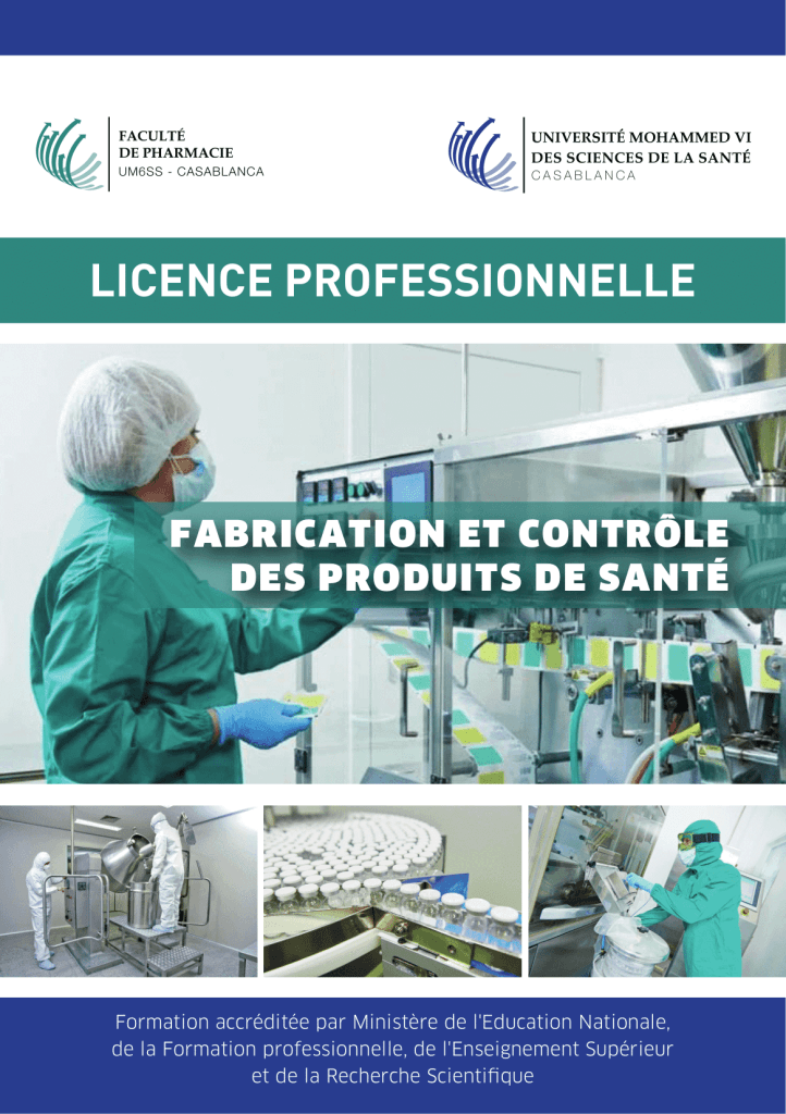 Inscriptions ouvertes : Licence professionnelle fabrication et contrôle des produits de santé