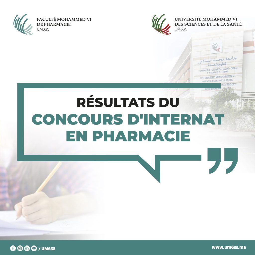 Résultats définitifs du concours d’internat en pharmacie – Juillet 2024