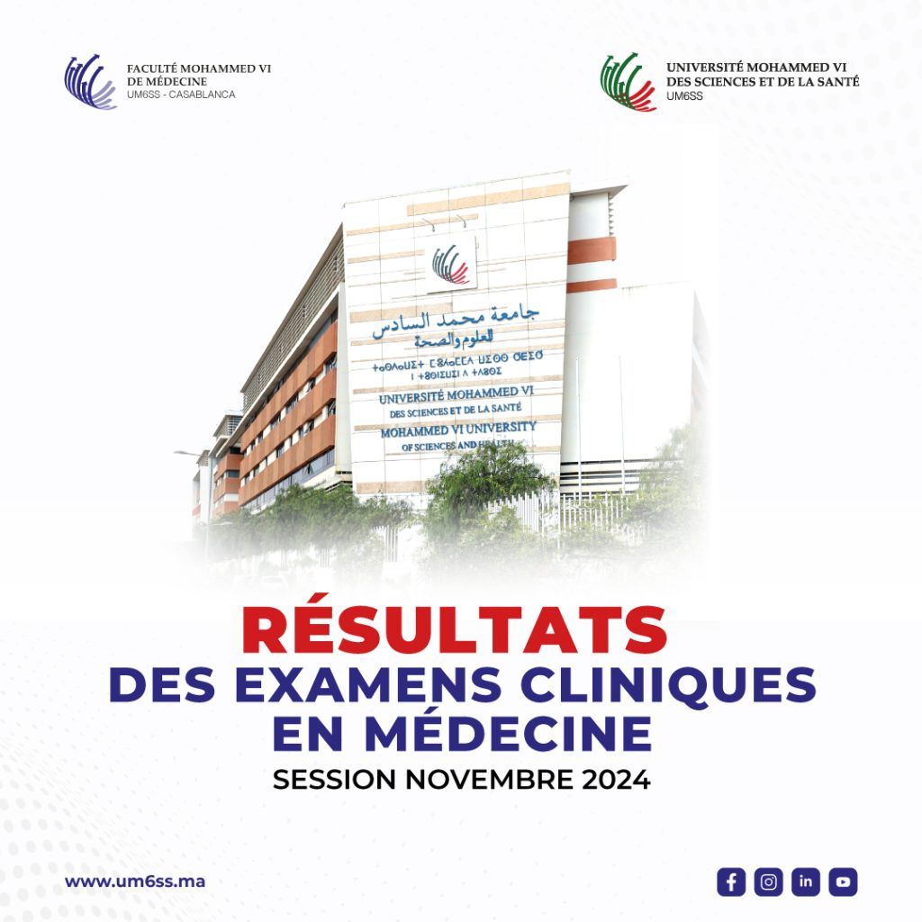 Résultats épreuve d’admissibilité des examens cliniques en médecine
