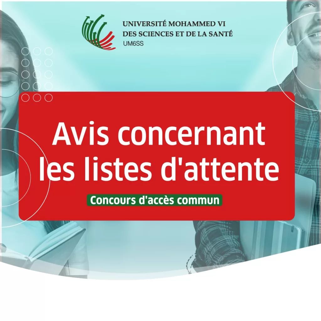Avis concernant les listes d’attente – Concours d’accès commun 2023