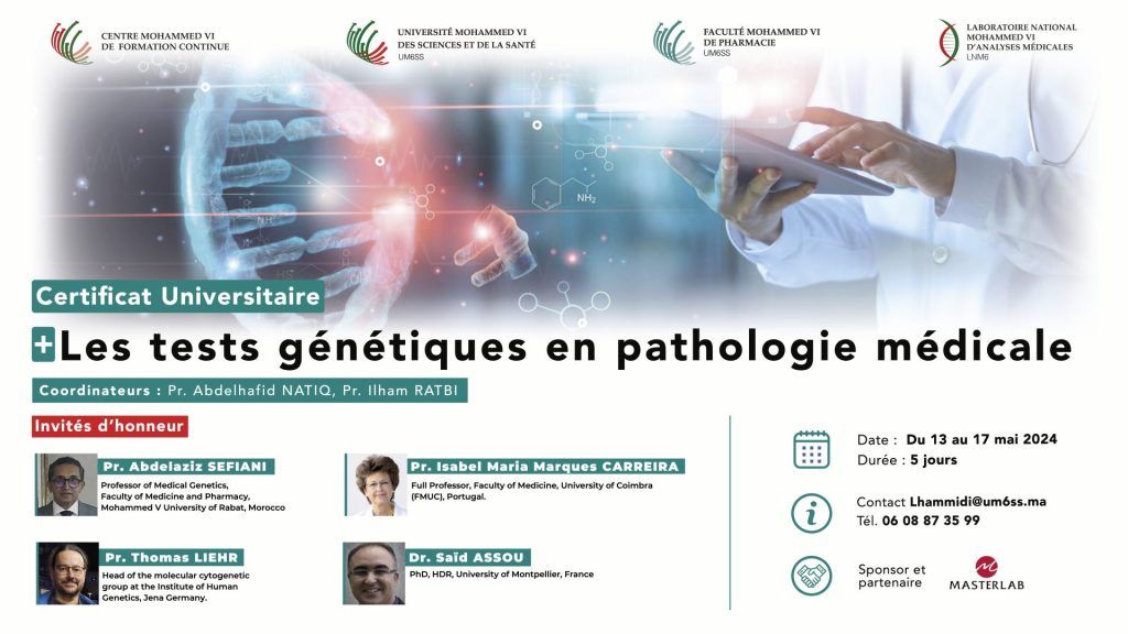 Lancement du Certificat Universitaire : Les tests génétiques en pathologie médicale