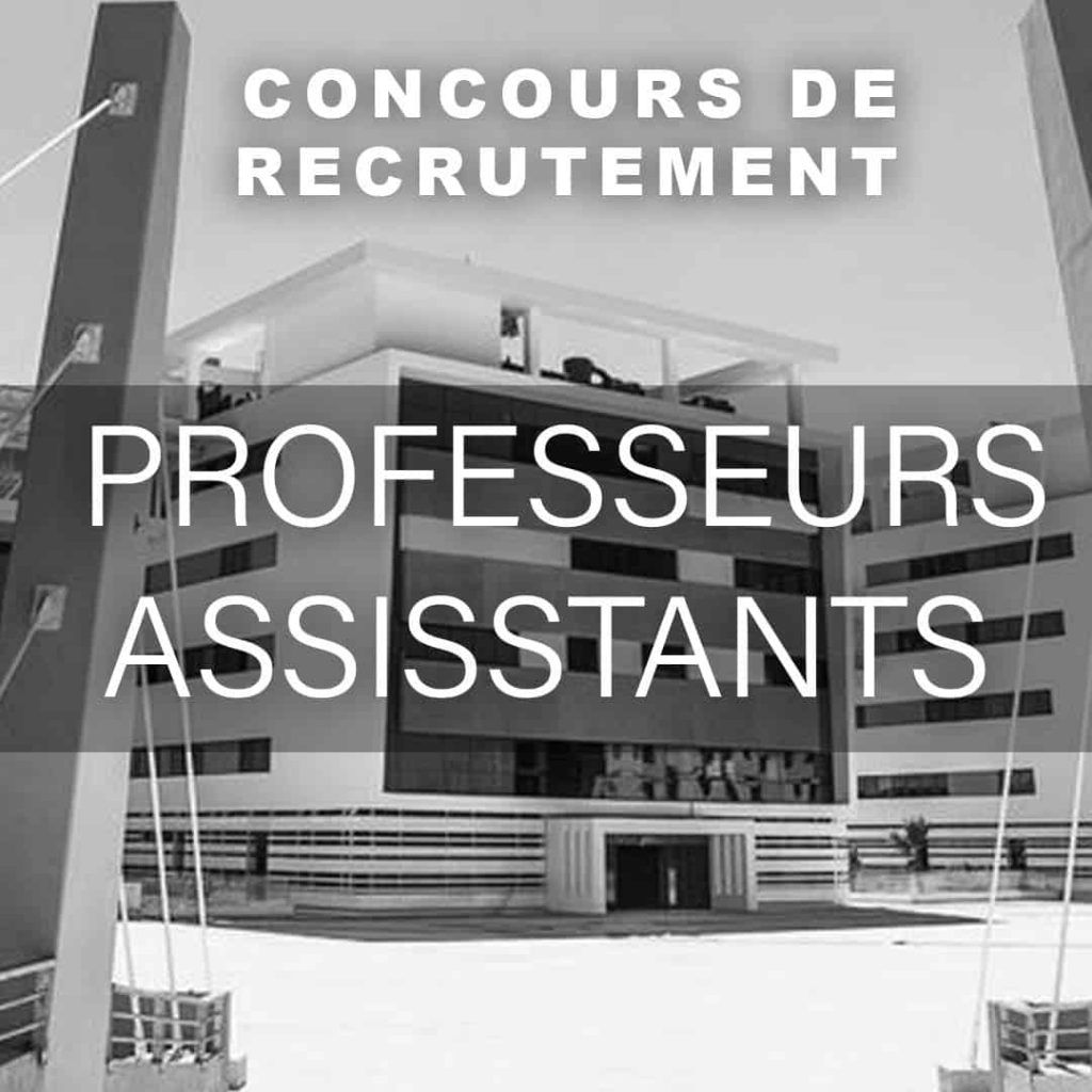 Concours de recrutement de Professeurs Assistants